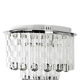 Plafonnier semi-encastré en cristal avec 8 lumières