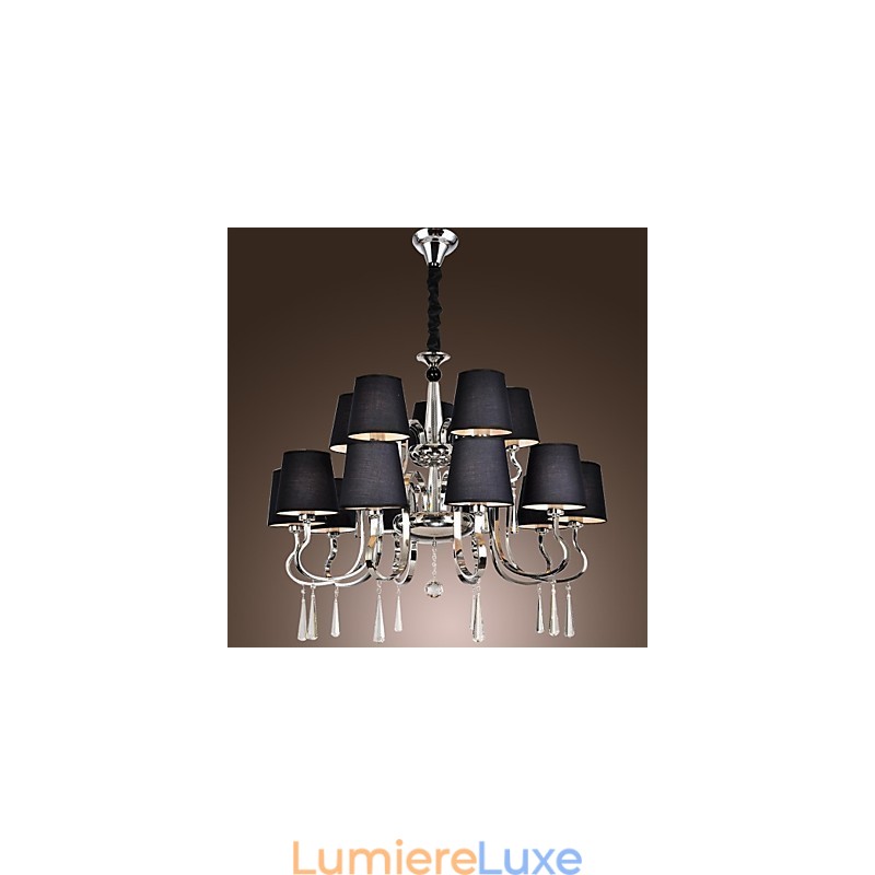 Lustre en métal chromé moderne, contemporain, traditionnel, classique, rustique, style lodge, vintage, style country island
