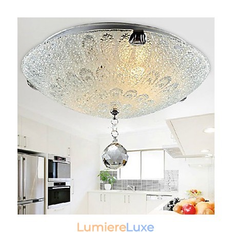Plafonnier moderne contemporain en cristal nickel Plafonnier moderne contemporain en cristal nickel