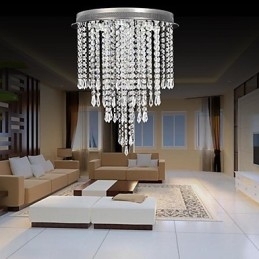 Plafonnier moderne contemporain en cristal chromé pour enfants