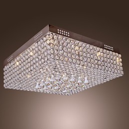 Plafonnier en perles de cristal avec 45 perles colorées