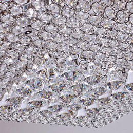 Plafonnier en perles de cristal avec 45 perles colorées