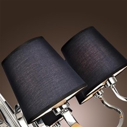 Lustre en métal chromé moderne, contemporain, traditionnel, classique, rustique, style lodge, vintage, style country island