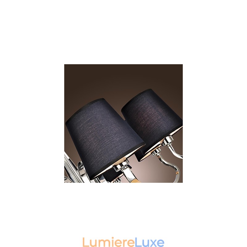 Lustre en métal chromé moderne, contemporain, traditionnel, classique, rustique, style lodge, vintage, style country island