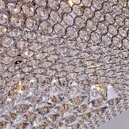 Plafonnier en perles de cristal avec 45 perles colorées