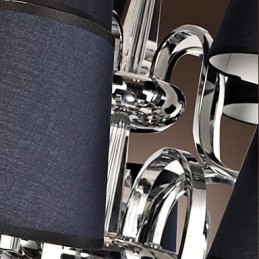 Lustre en métal chromé moderne, contemporain, traditionnel, classique, rustique, style lodge, vintage, style country island