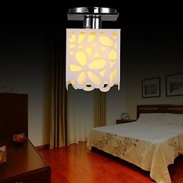Plafonnier galvanisé de style mini-chalet rustique