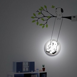 Applique murale 3D en plastique résistant aux hautes températures Little Bear