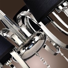 Lustre en métal chromé moderne, contemporain, traditionnel, classique, rustique, style lodge, vintage, style country island