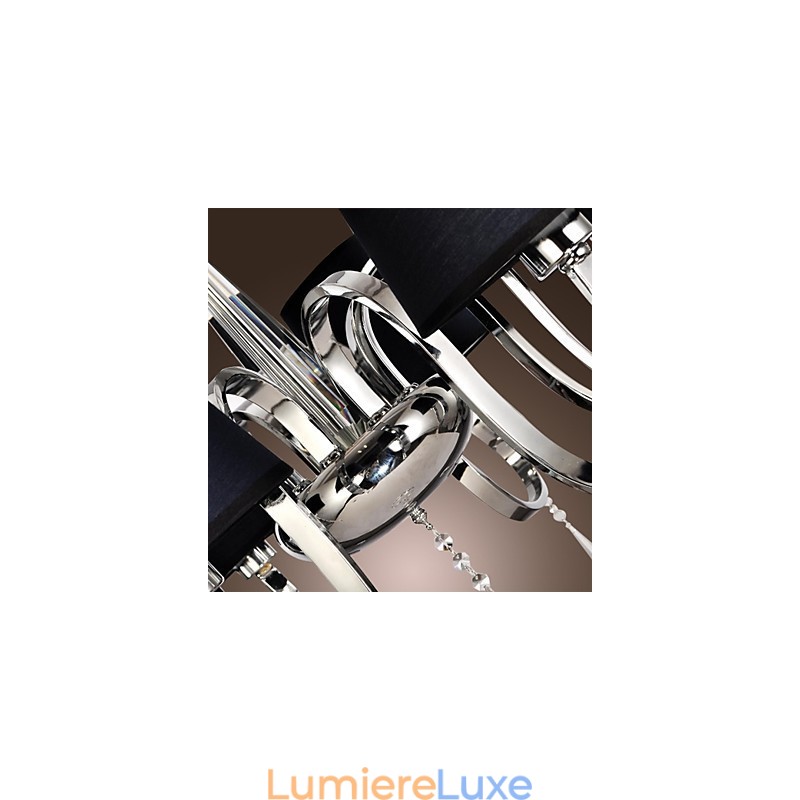 Lustre en métal chromé moderne, contemporain, traditionnel, classique, rustique, style lodge, vintage, style country island