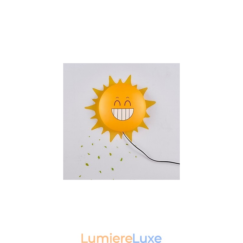 Papier peint Appliques murales Fleur Visage DIY Ambiance amusante Veilleuse Enfants Lampe de chevet Décoration Soleil