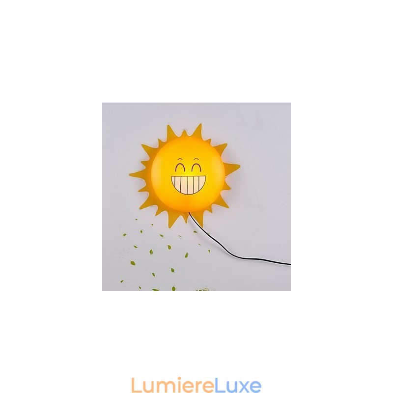 Papier peint Appliques murales Fleur Visage DIY Ambiance amusante Veilleuse Enfants Lampe de chevet Décoration Soleil