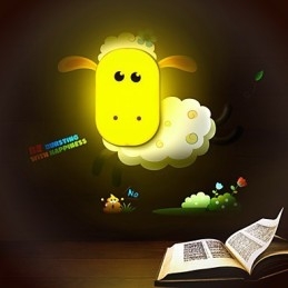 9*6* Amusant à jouer avec l'esprit créatif Contrôle intelligent de la lumière Petite veilleuse Lampe murale pour enfants Lumières