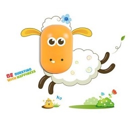 9*6* Amusant à jouer avec l'esprit créatif Contrôle intelligent de la lumière Petite veilleuse Lampe murale pour enfants Lumières