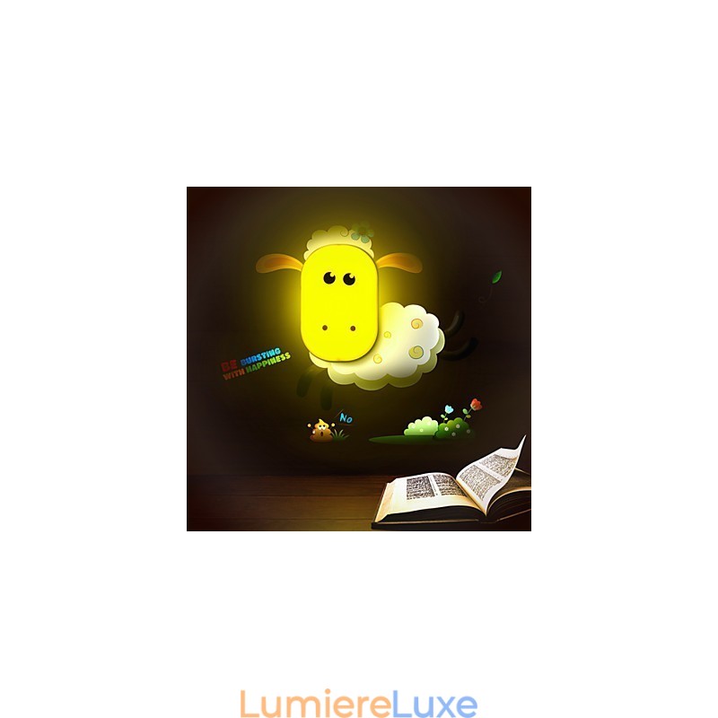 9*6* Amusant à jouer avec l'esprit créatif Contrôle intelligent de la lumière Petite veilleuse Lampe murale pour enfants Lumières