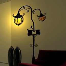Lampe murale 3D en plastique résistant aux hautes températures en forme de citrouille