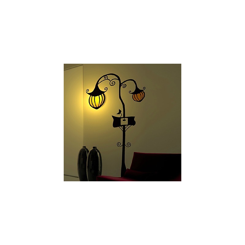 Lampe murale 3D en plastique résistant aux hautes températures en forme de citrouille