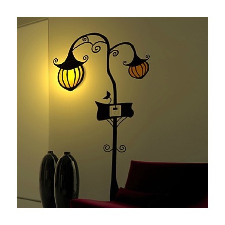Lampe murale 3D en plastique résistant aux hautes températures en forme de citrouille Lampe murale 3D en plastique résistant aux hautes températures en forme de citrouille