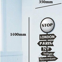 Lampe murale 3D créative en plastique résistant aux hautes températures avec lettre d'arrêt