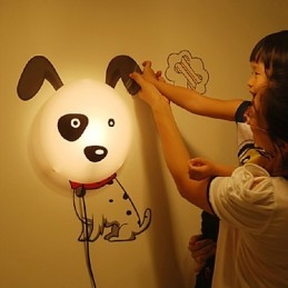 Lampe murale créative en papier peint 3D en plastique résistant aux hautes températures et pouvant être retirée à 10 °C