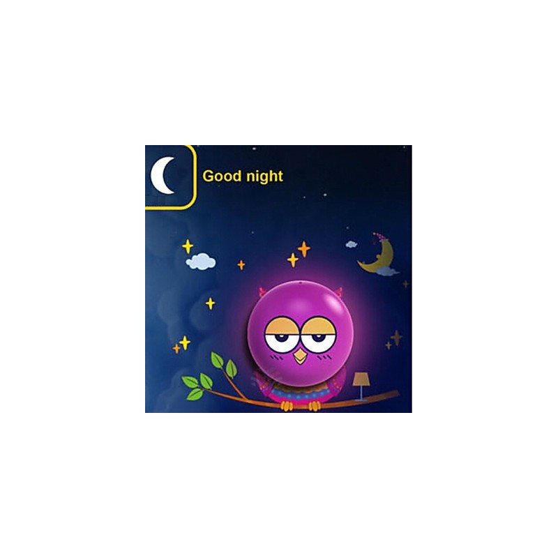 Applique murale hibou à commande lumineuse, ampoule, lampe murale contemporaine créative en papier peint 3D
