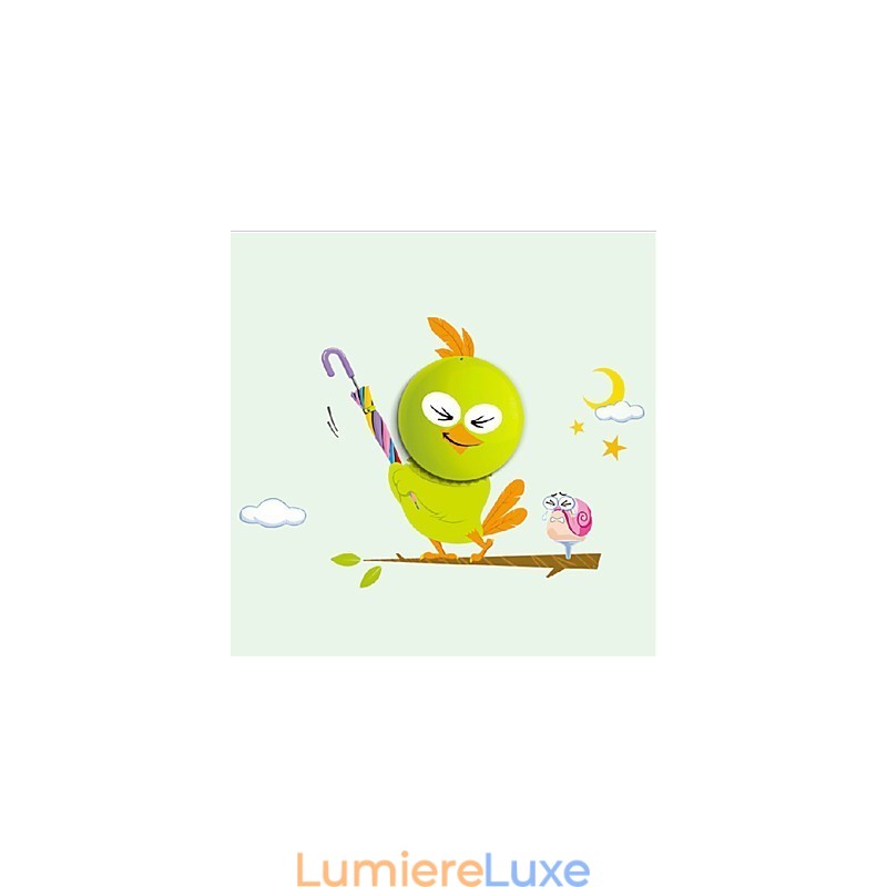 Applique murale oiseau à commande lumineuse, ampoule, lampe murale contemporaine créative en papier peint 3D