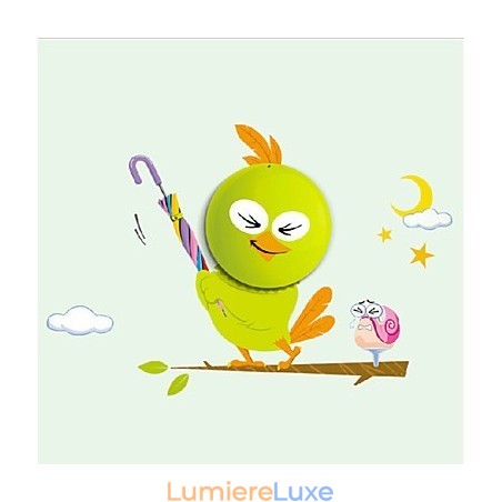 Applique murale oiseau à commande lumineuse, ampoule, lampe murale contemporaine créative en papier peint 3D Applique murale oiseau à commande lumineuse, ampoule, lampe murale contemporaine créative en papier peint 3D