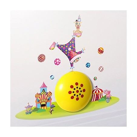 Lampe murale en plastique résistant aux hautes températures et amovible à 10 °C, motif clown, papier peint 3D créatif Lampe murale en plastique résistant aux hautes températures et amovible à 10 °C, motif clown, papier peint 3D créatif
