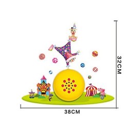 Lampe murale en plastique résistant aux hautes températures et amovible à 10 °C, motif clown, papier peint 3D créatif