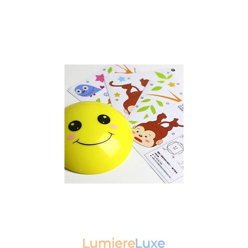Autocollants muraux Singes activés par la lumière, lampe murale décorative à induction intelligente