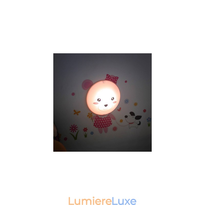 Autocollants muraux ours lumière activée induction électrique intelligente smetope ornement lampe murale