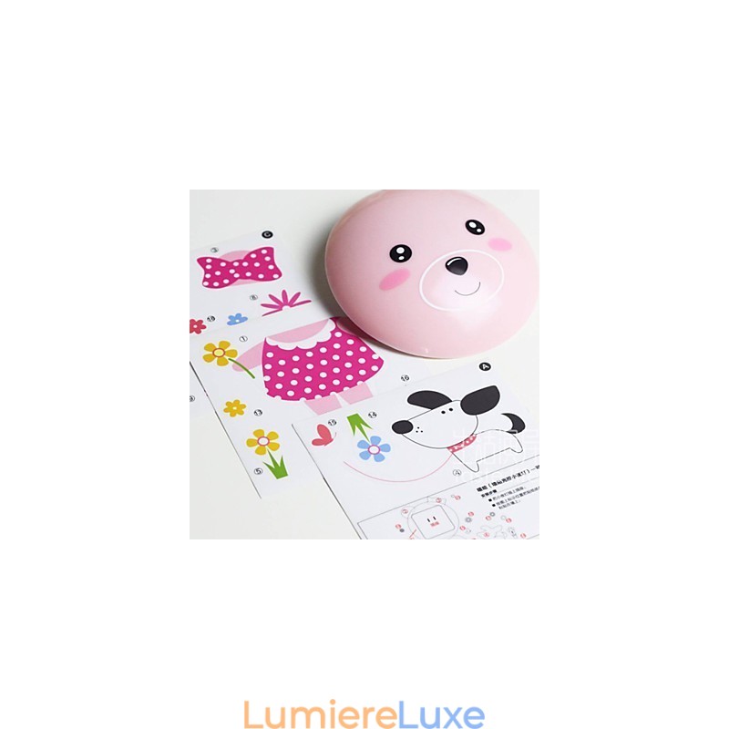 Autocollants muraux ours lumière activée induction électrique intelligente smetope ornement lampe murale