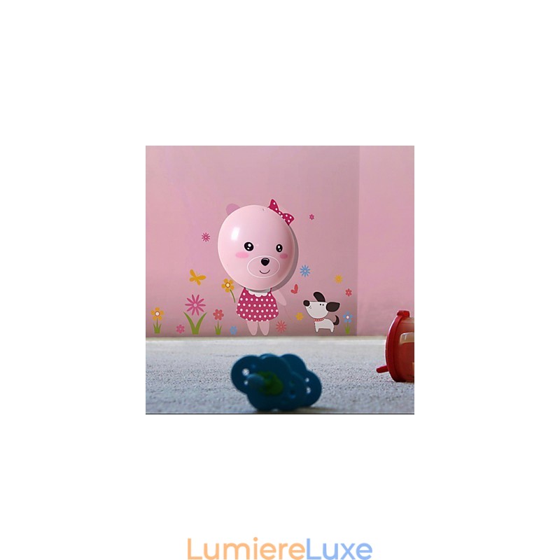 Autocollants muraux ours lumière activée induction électrique intelligente smetope ornement lampe murale