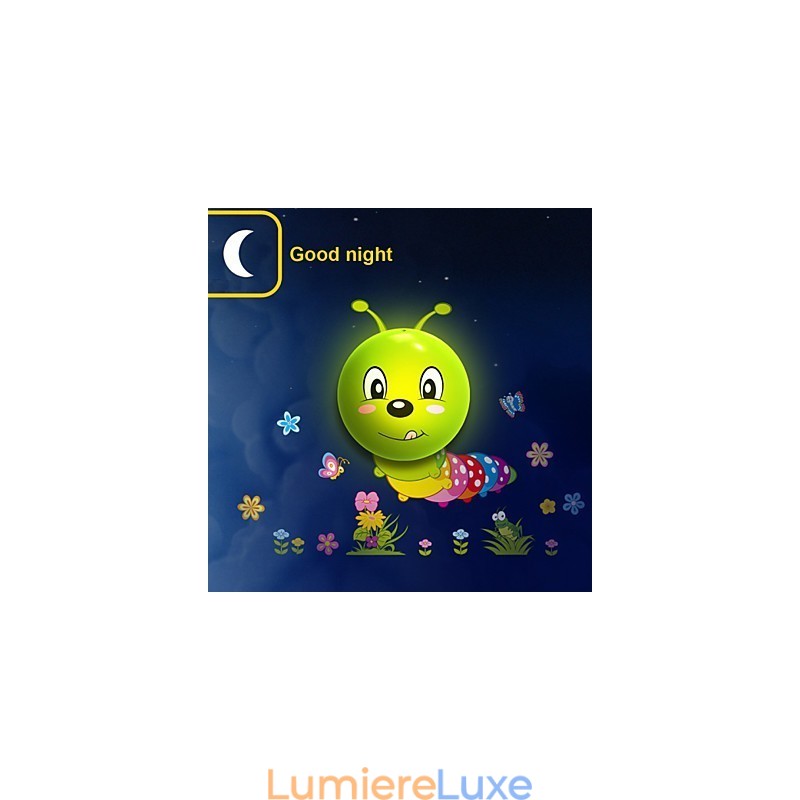 Lampe murale Caterpillar en plastique résistant aux hautes températures et amovible à 10 °C, papier peint 3D créatif