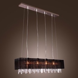 Suspension moderne contemporaine en cristal et métal