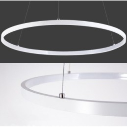 Suspension à intensité variable avec télécommande, design moderne, trois anneaux