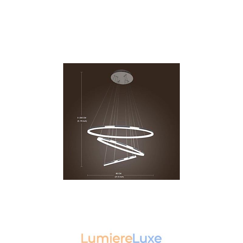 Suspension en métal galvanisé de style mini contemporain moderne de 70 W