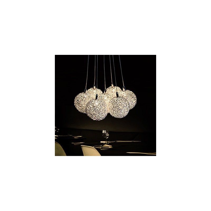 Suspension moderne à 7 lumières, luminaire décoratif en aluminium pour la maison