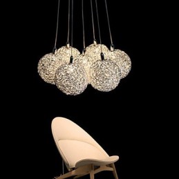 Suspension moderne à 7 lumières, luminaire décoratif en aluminium pour la maison