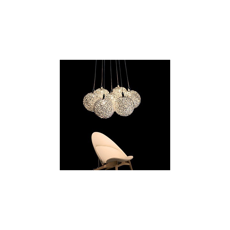 Suspension moderne à 7 lumières, luminaire décoratif en aluminium pour la maison