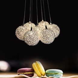 Suspension moderne à 7 lumières, luminaire décoratif en aluminium pour la maison