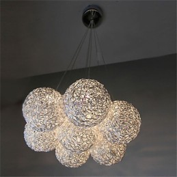 Suspension moderne à 7 lumières, luminaire décoratif en aluminium pour la maison