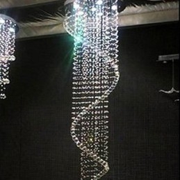 Lustre en cristal de luxe moderne à 4 lumières
