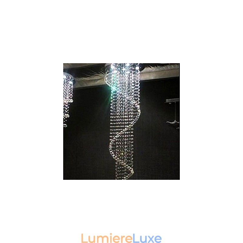 Lustre en cristal de luxe moderne à 4 lumières
