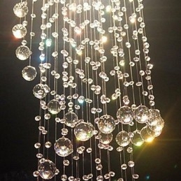 Lustre en cristal de luxe moderne à 4 lumières