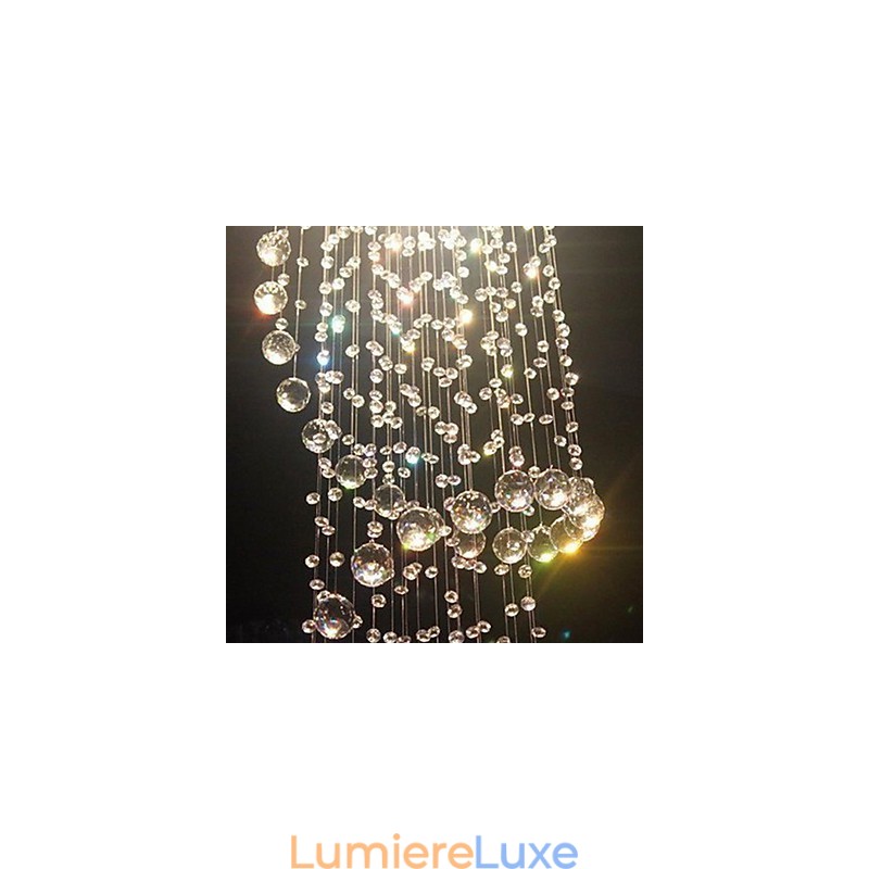 Lustre en cristal de luxe moderne à 4 lumières