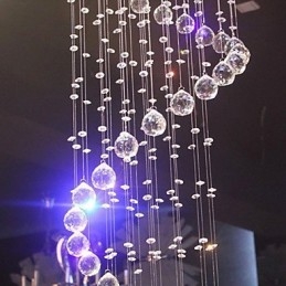 Lustre en cristal de luxe moderne à 4 lumières