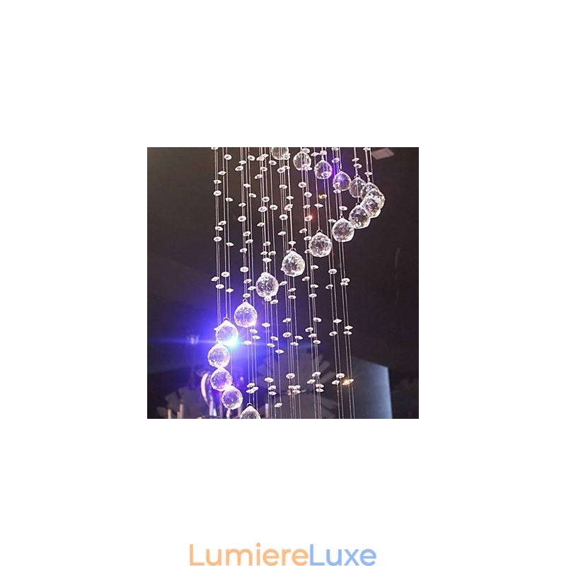 Lustre en cristal de luxe moderne à 4 lumières