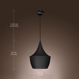 Suspension rétro vintage Tom Dixon Design Noir