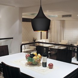 Suspension rétro vintage Tom Dixon Design Noir